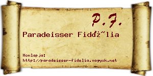 Paradeisser Fidélia névjegykártya